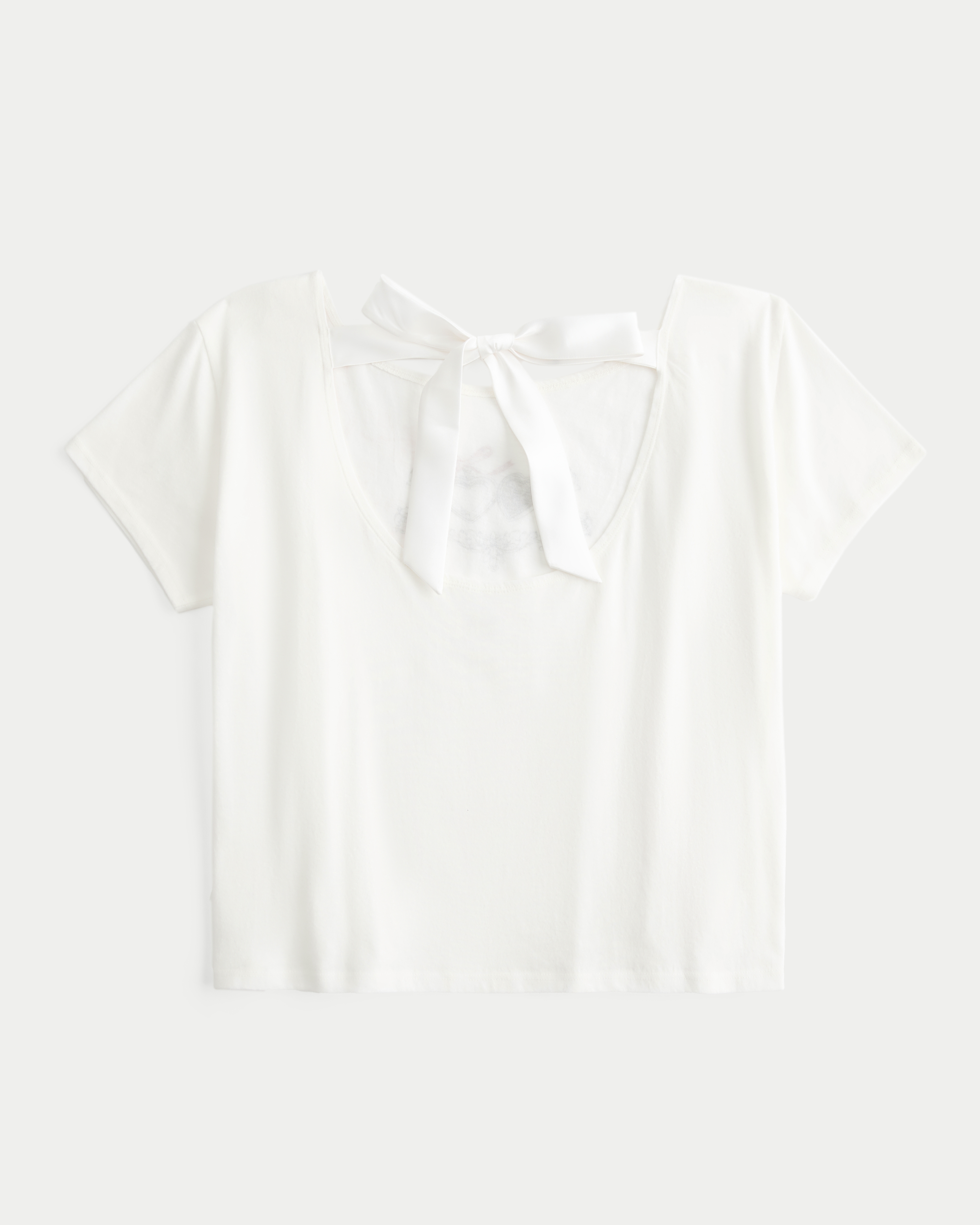 Easy Ribbon Tie-Back Heart Graphic Tee