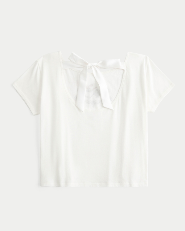 Easy Ribbon Tie-Back Heart Graphic Tee