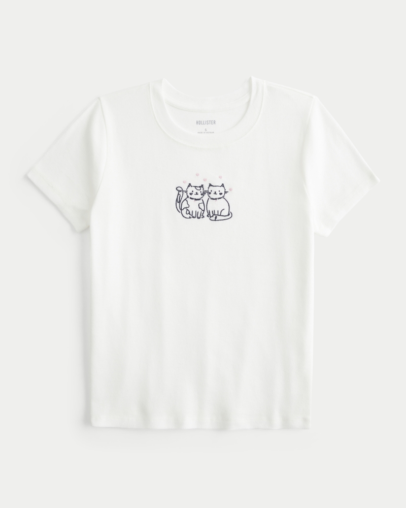 Cat Graphic Baby Tee