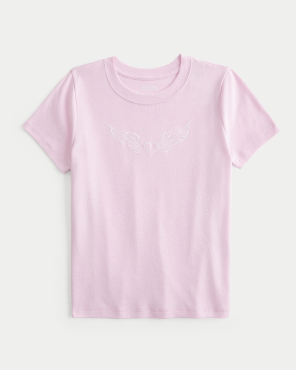 ハート グラフィック ベビーTシャツ, ローズ クォーツ view 1