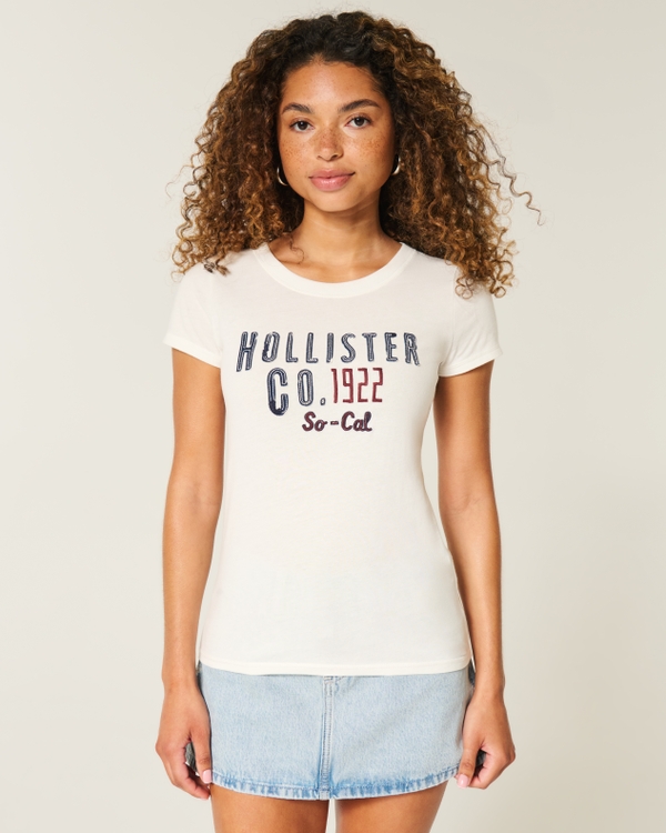 So Cal Logo Graphic Baby Tee, Cloud White view 1