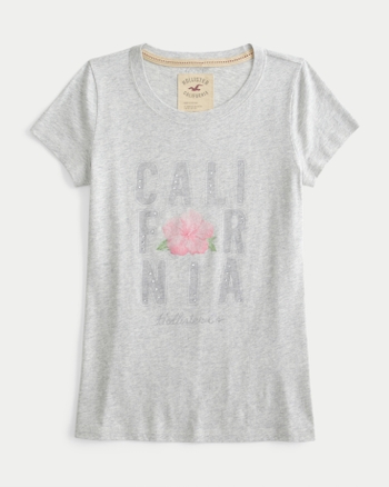 Women's California Logo Graphic Baby Tee | Women's Tops | HollisterCo.com