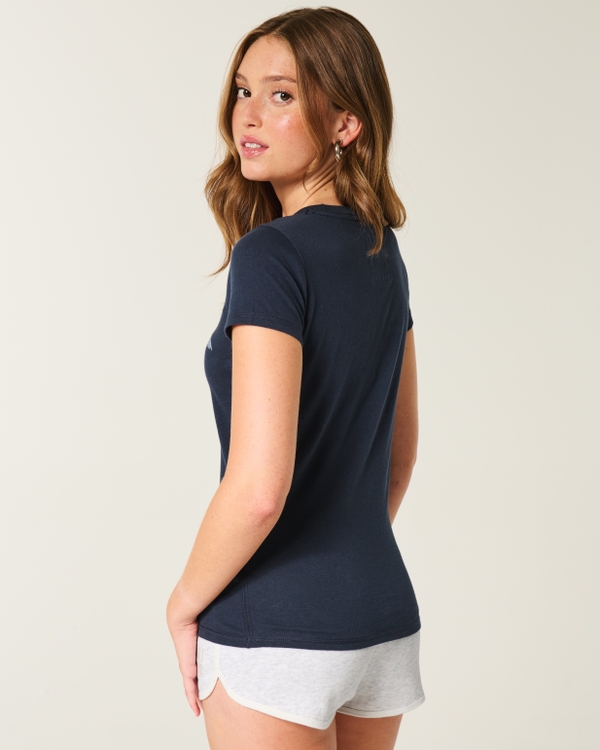 San Diego Logo Graphic Baby Tee, Navy Blue view 2