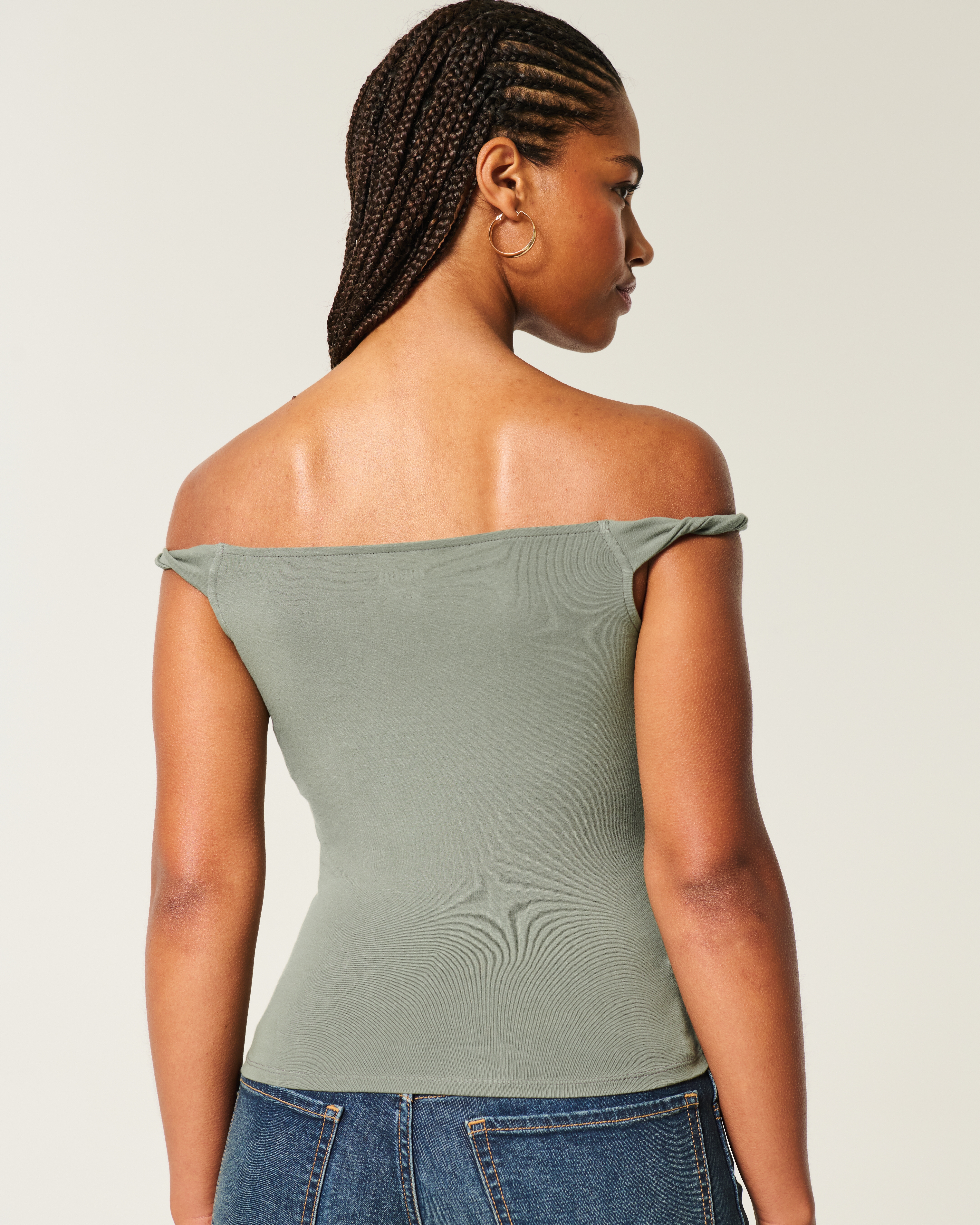 Twisted Off-the-Shoulder New York City Graphic Tee