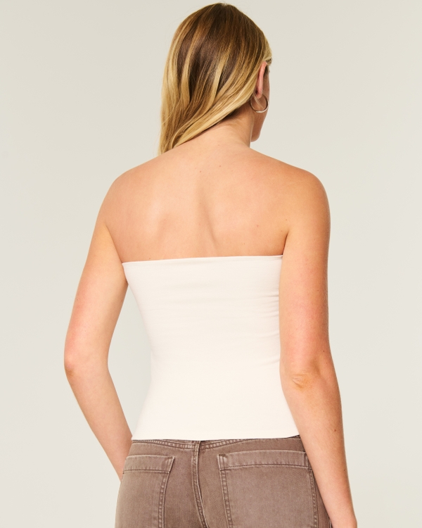 Taylor Graphic Tube Top, Cloud White view 2