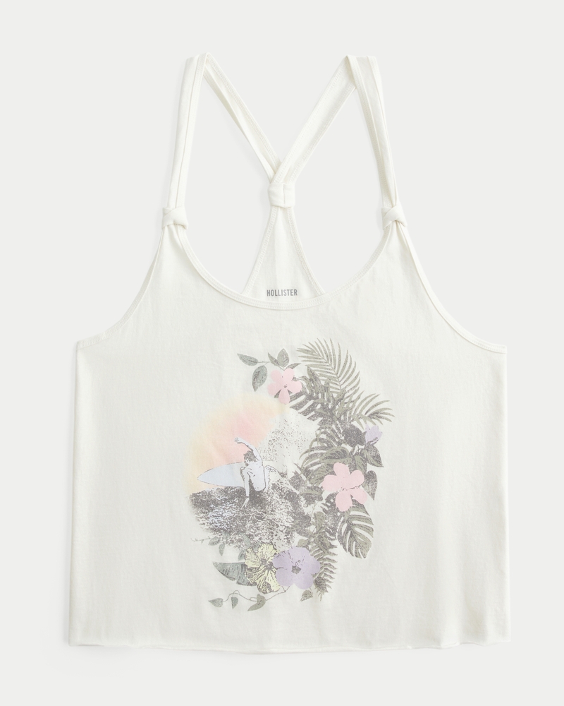 Easy Trend Drop Surf Graphic Tank