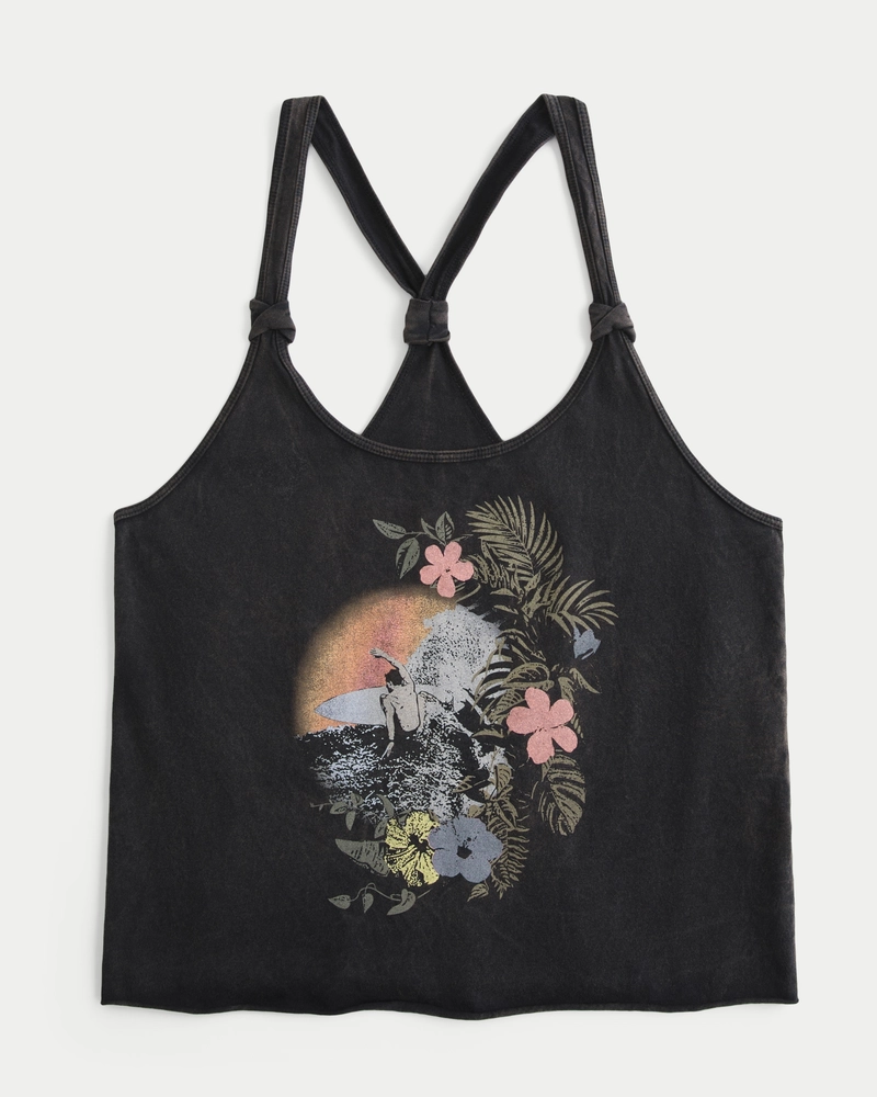 Easy Trend Drop Surf Graphic Tank