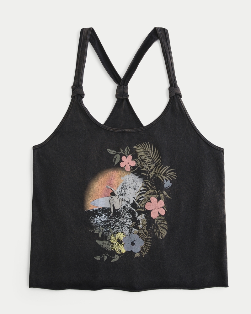 Easy Trend Drop Surf Graphic Tank