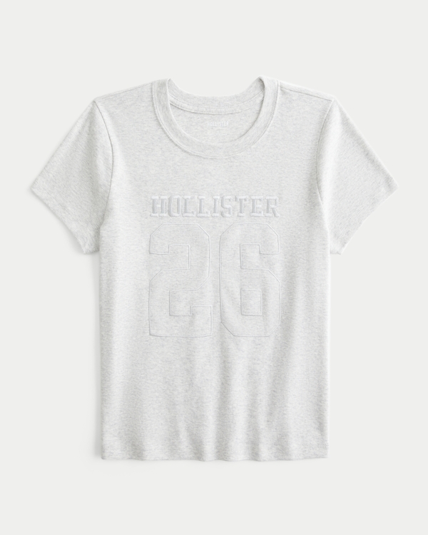 ロゴ グラフィック ベビーTシャツ, ライトヘザーグレー view 1