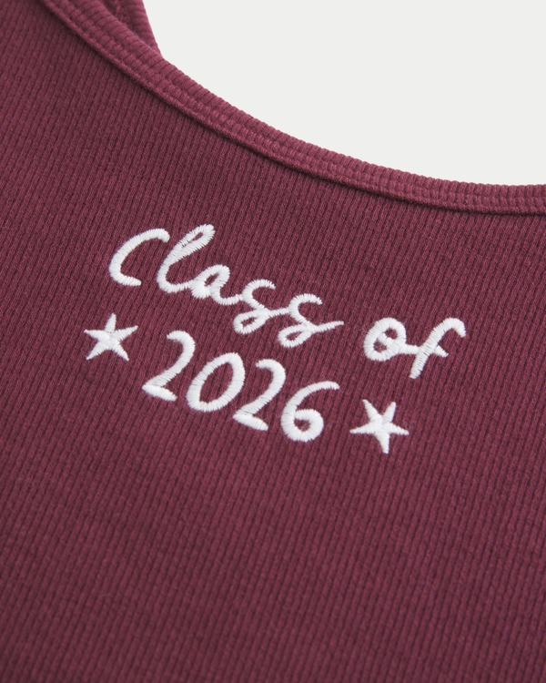 Class of 2026 Graphic Rib Cami, Mulberry view 2