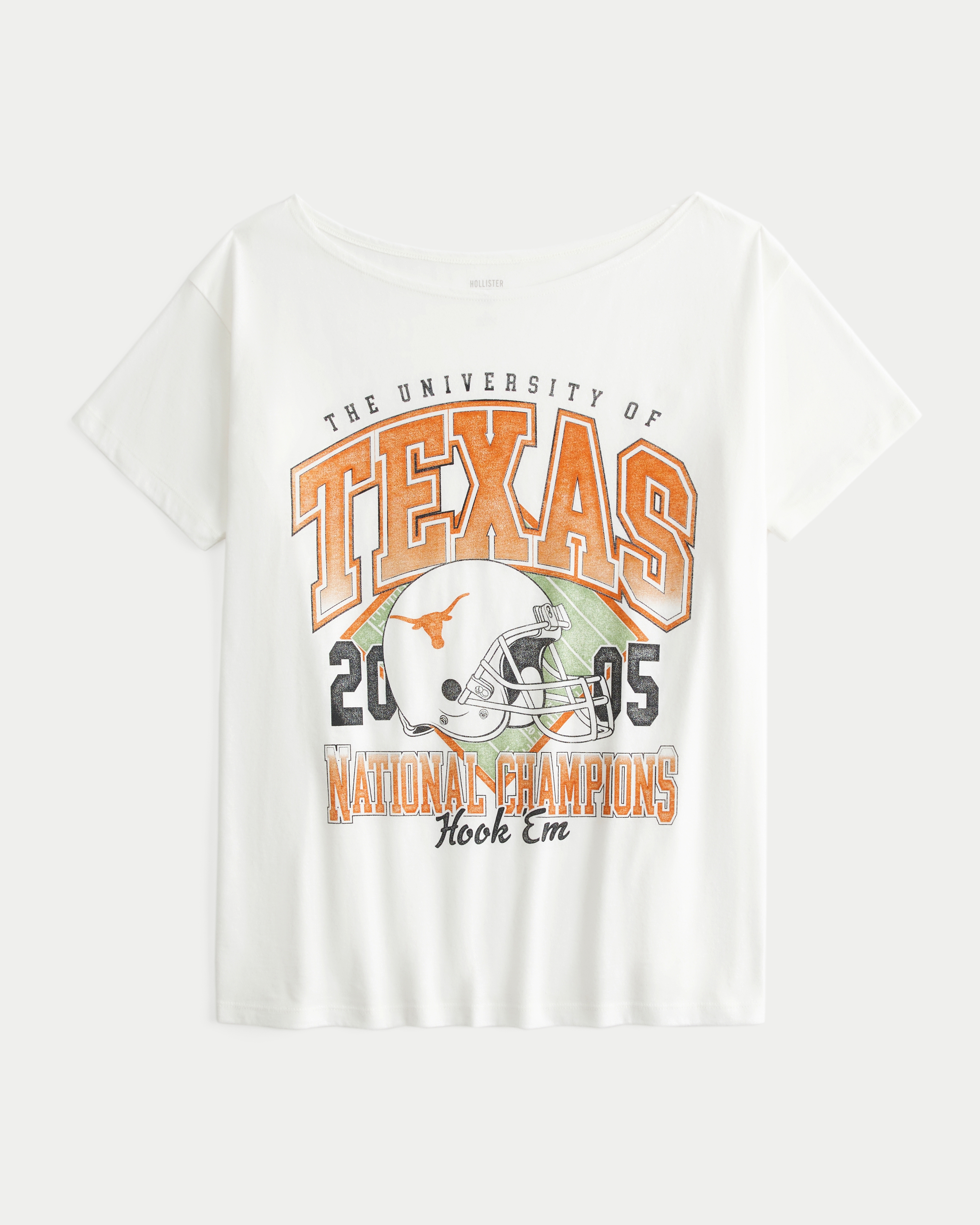 Off-the-Shoulder University of Texas at Austin Longhorns Graphic Tee