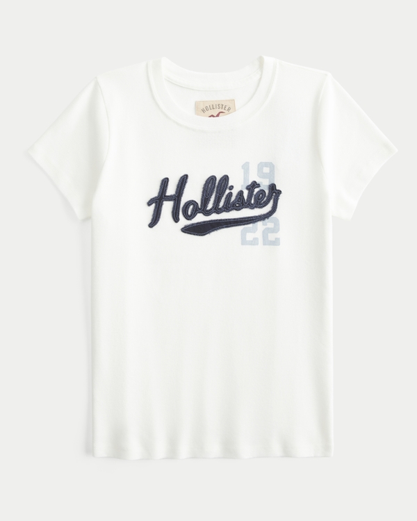 Logo Graphic Baby Tee, Cloud White view 1