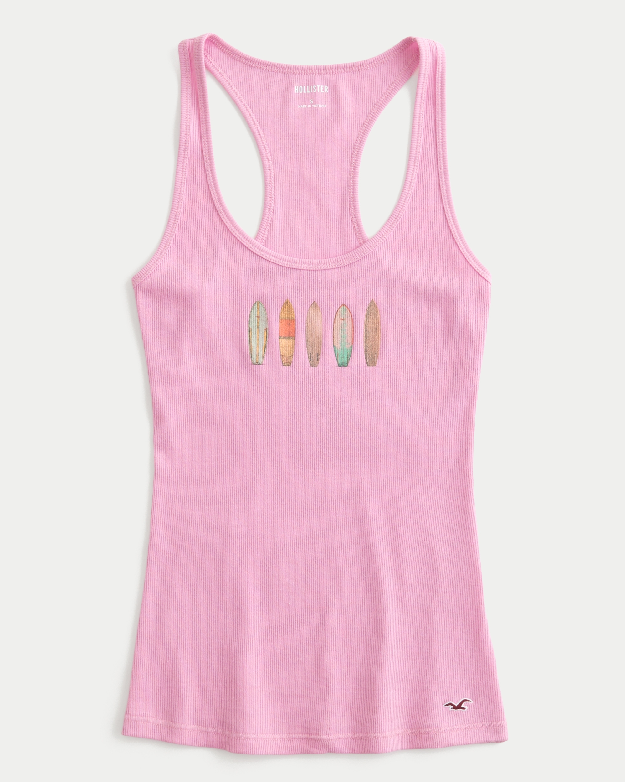 Surfboard Graphic Racerback Tank