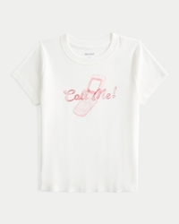 Women's Call Me Graphic Baby Tee | Women's Clearance | HollisterCo.com