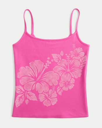 Women's Hollister Callie Reversible Floral Graphic Cami | Women's Tops | HollisterCo.com