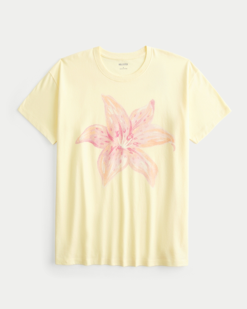 Women's Oversized Floral Graphic Tee | Women's Clearance
