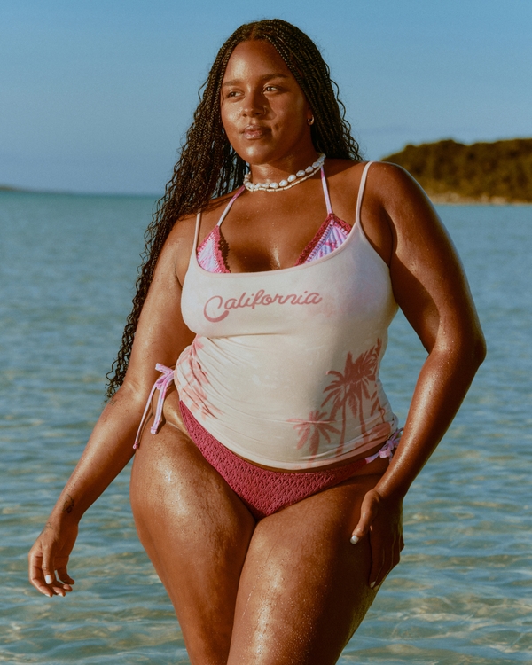 Hollister Callie Reversible California Graphic Cami, Cloud White view 1