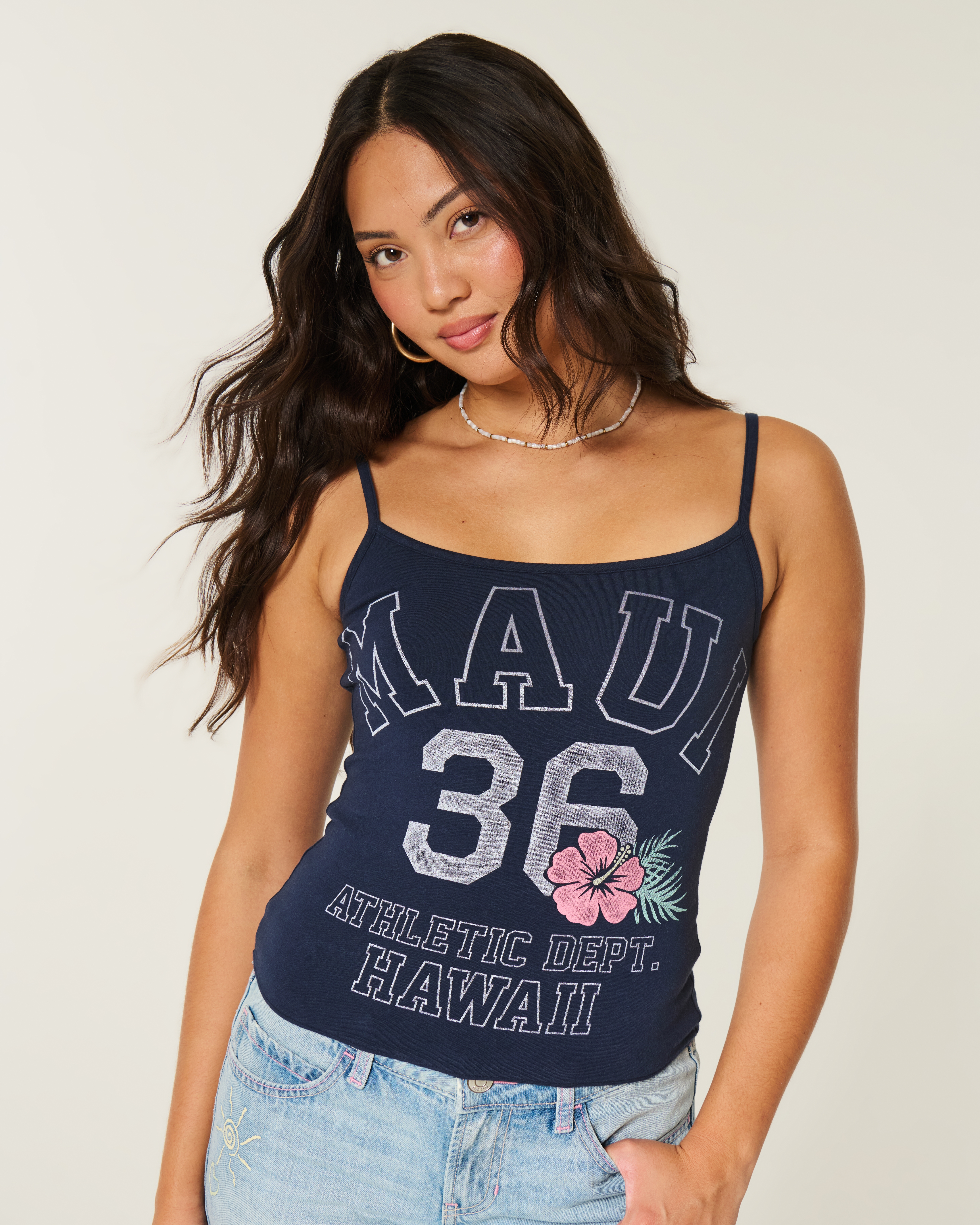 Hollister Callie Reversible Maui Graphic Cami