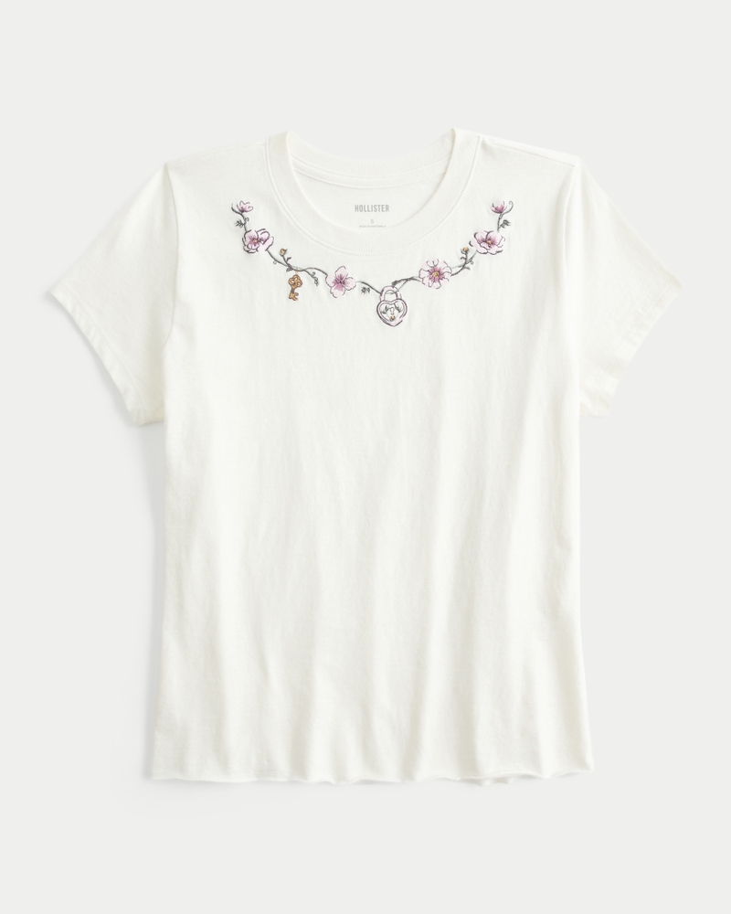 Easy Body-Skimming Floral Graphic Tee