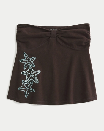 Women's Strapless Starfish Graphic Babydoll Top | Women's New Arrivals | HollisterCo.com