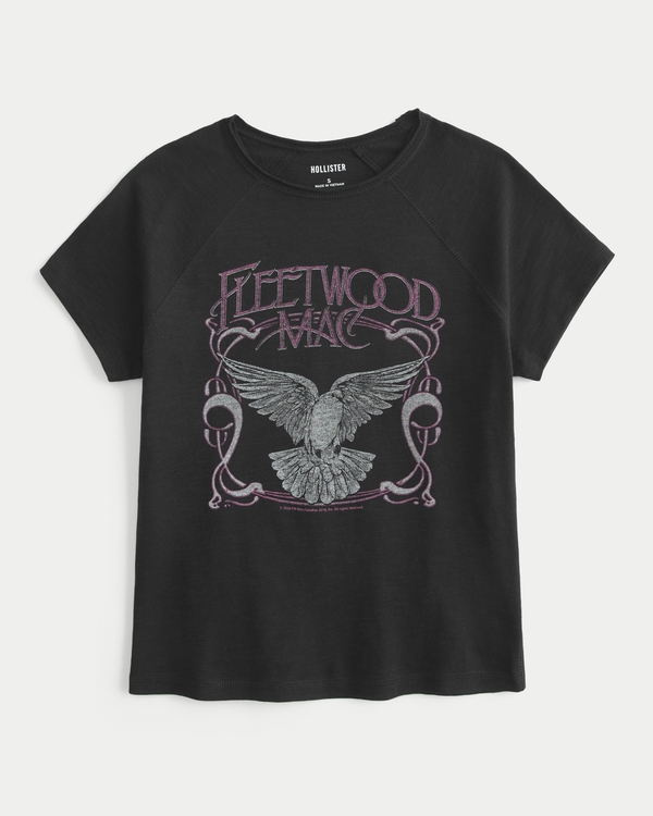 Women's Fleetwood Mac Graphic Slub Baby Tee | Women's Tops