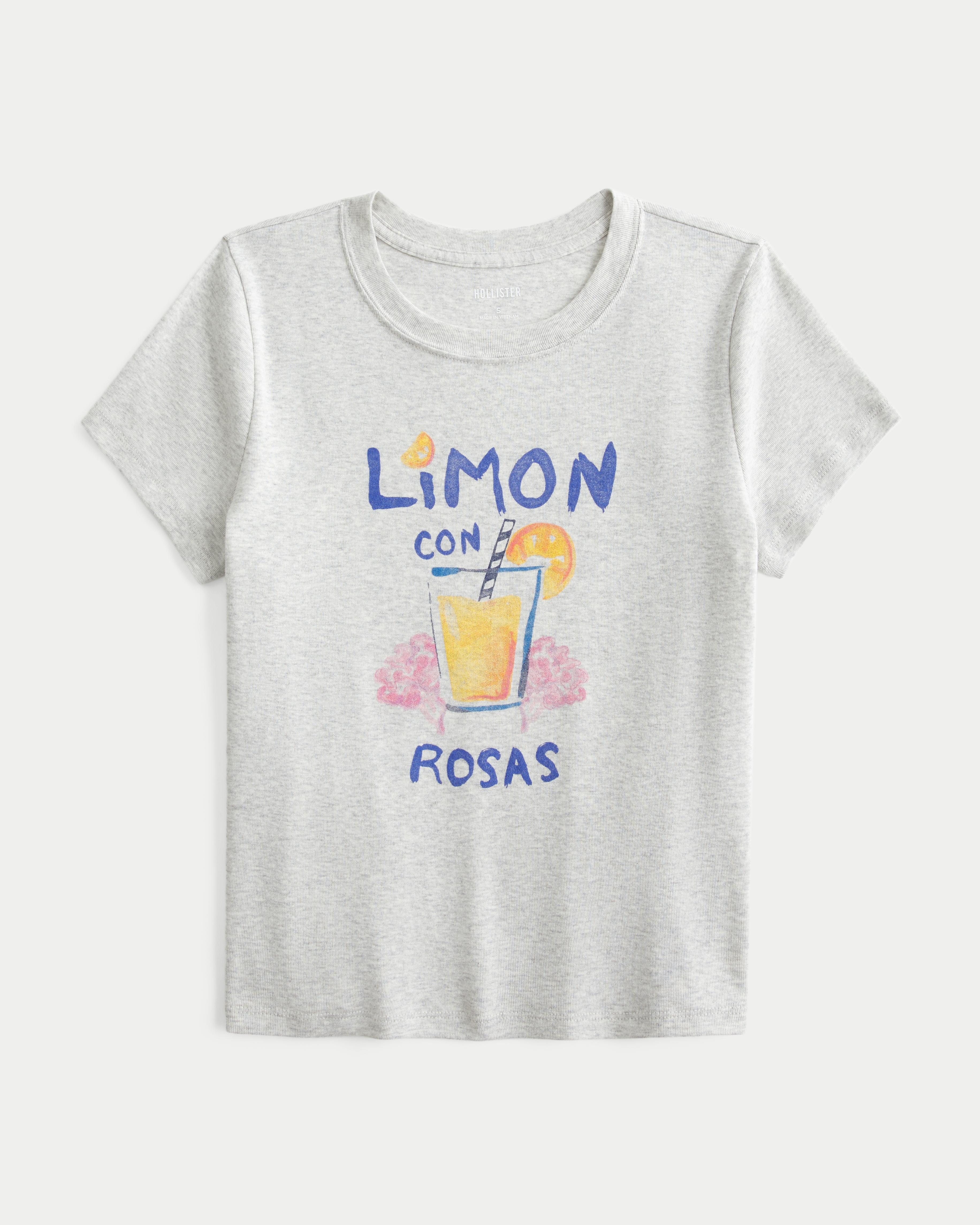 Cotton Limón con Rosas Graphic Baby Tee