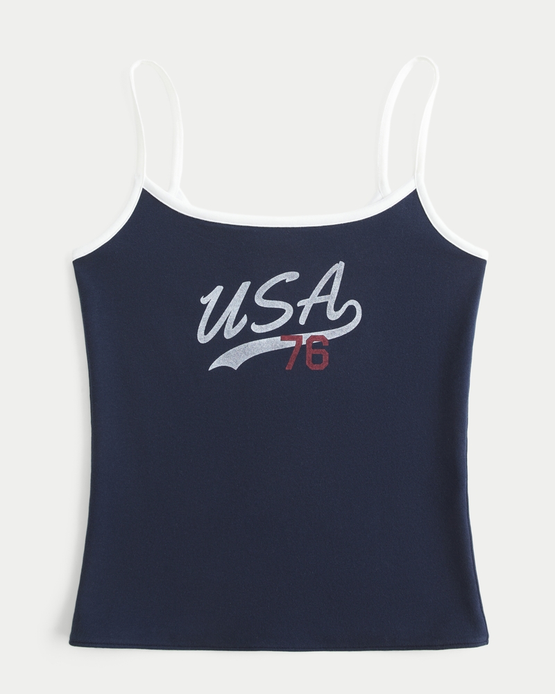 Women's USA Graphic Cami | Women's Tops | HollisterCo.com