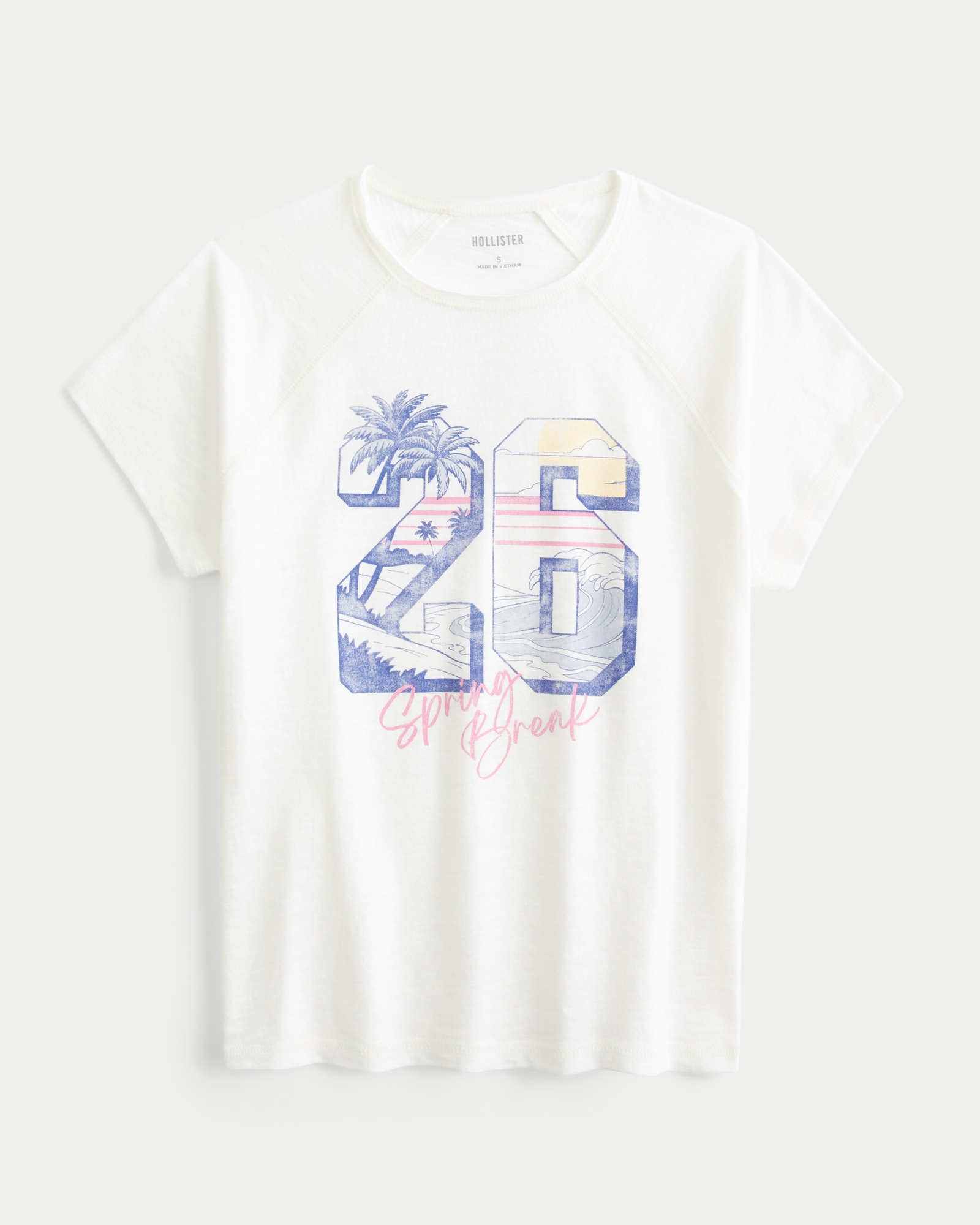 Women's Spring Break Graphic Slub Baby Tee | Women's Clearance