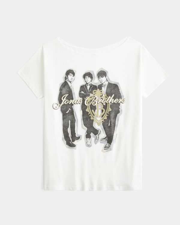 Women's Off-the-Shoulder Jonas Brothers Graphic Tee | Women's Tops