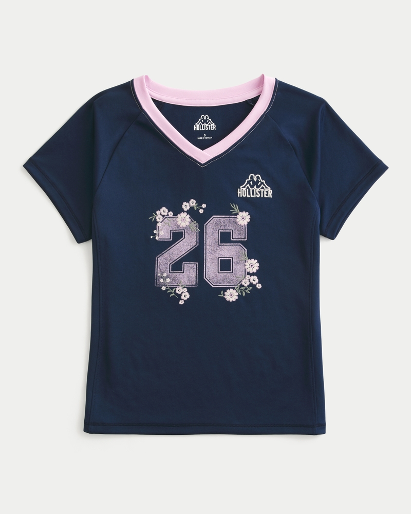 Women's Hollister + Kappa Graphic Soccer Tee | Women's Tops