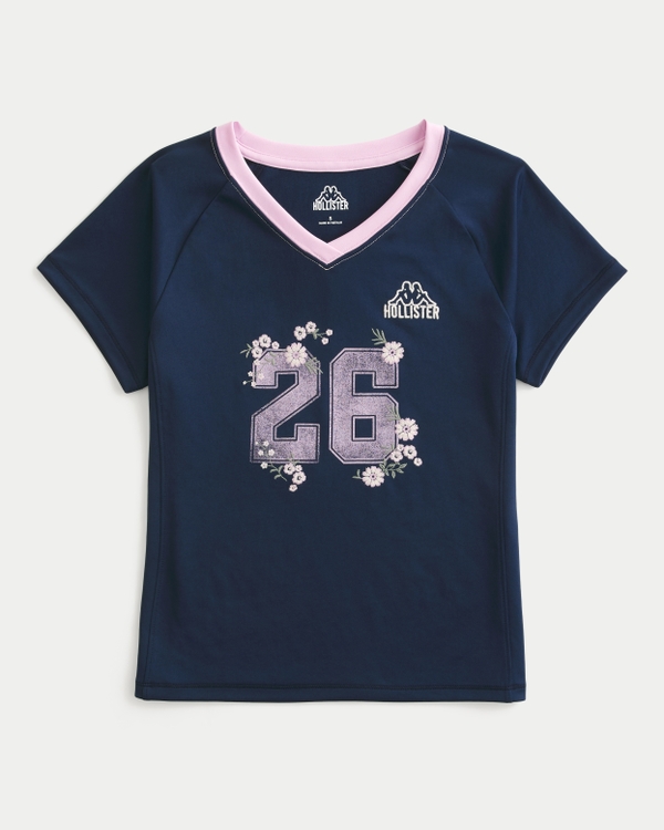 Women's Hollister + Kappa Graphic Soccer Tee | Women's Clearance