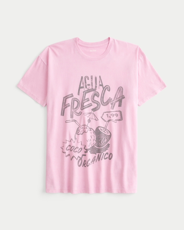 Women's Oversized Agua Fresca Graphic Tee | Women's Tops