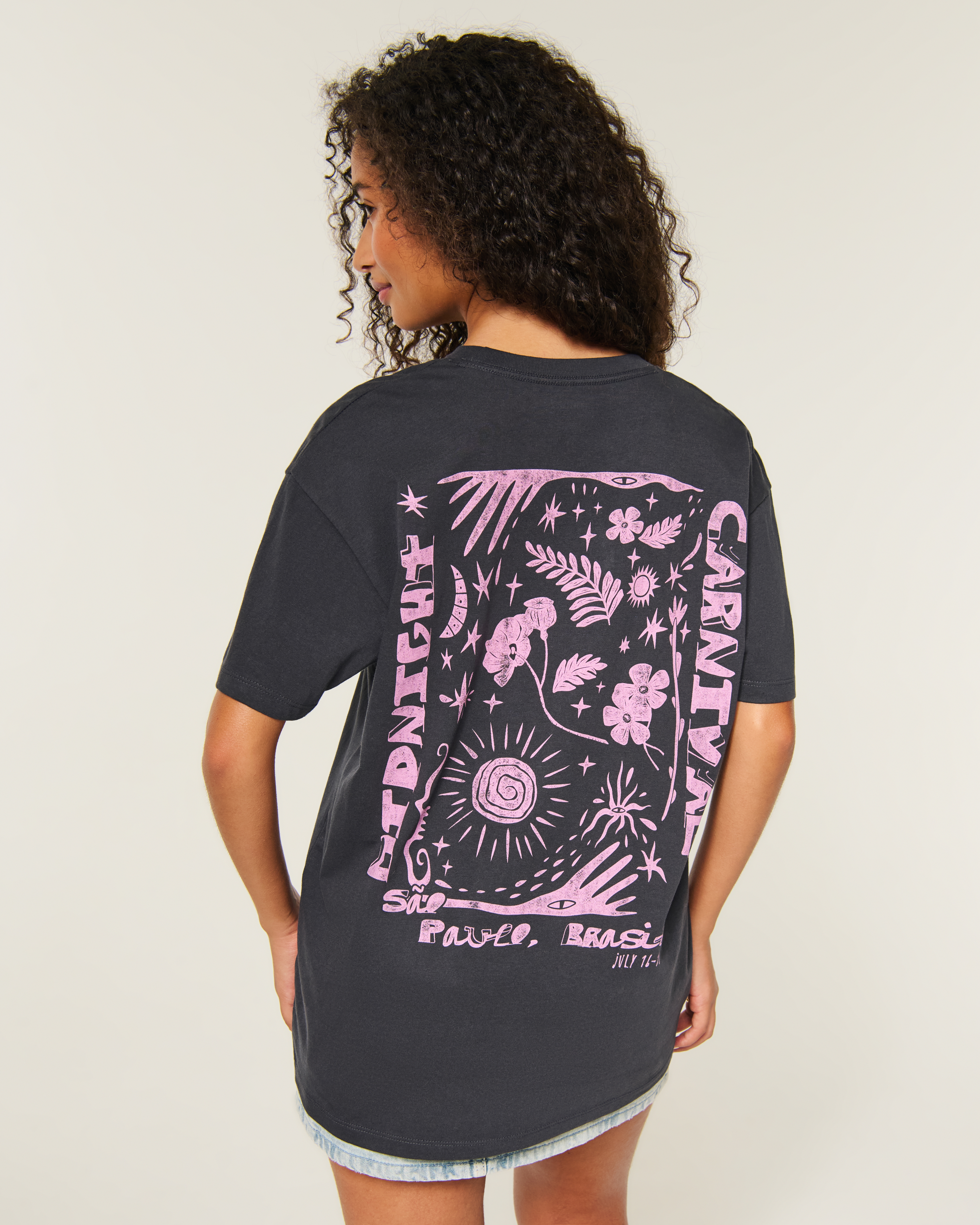Oversized Midnight Carnival Graphic Tee