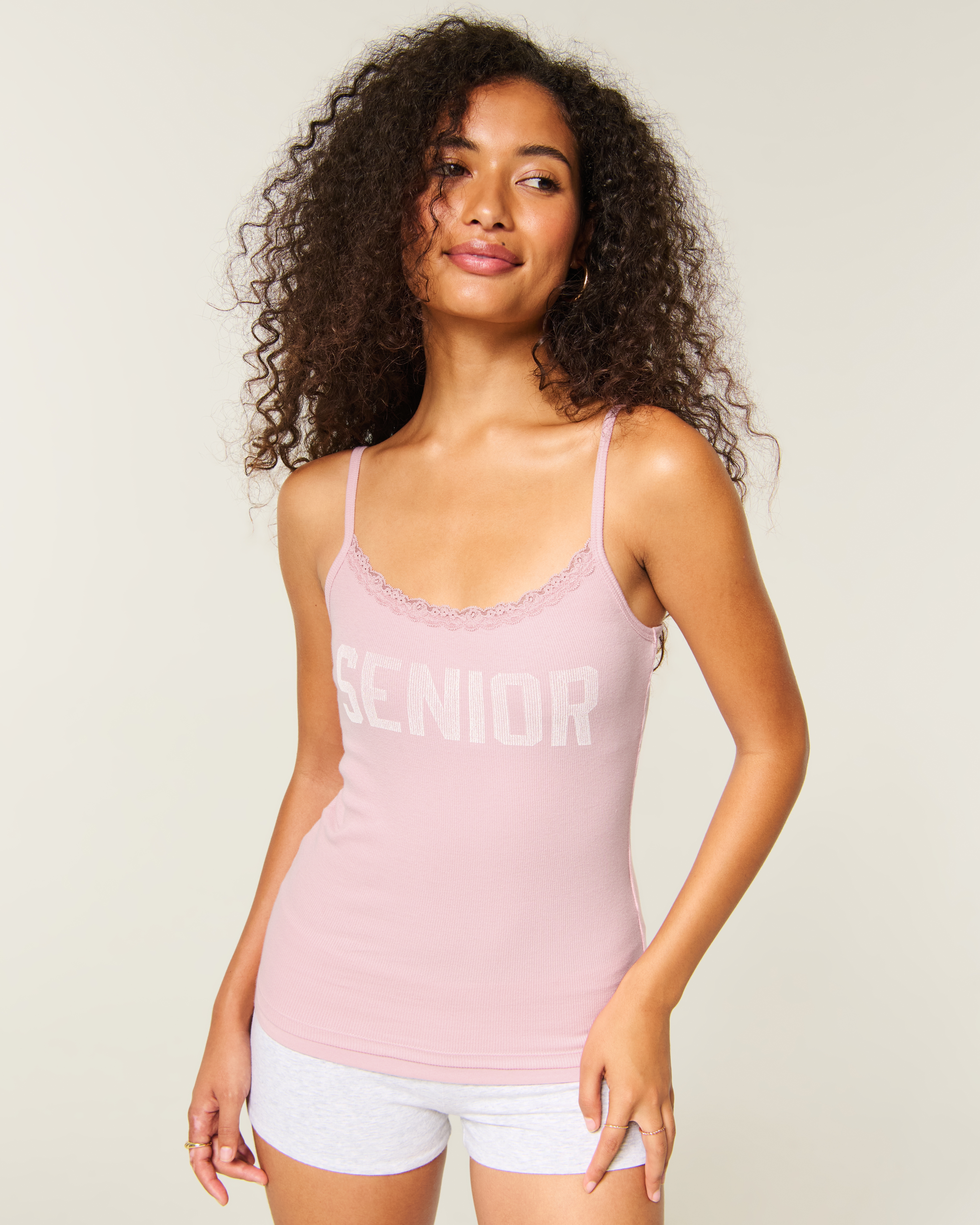 Lace Trim Senior Graphic Cami