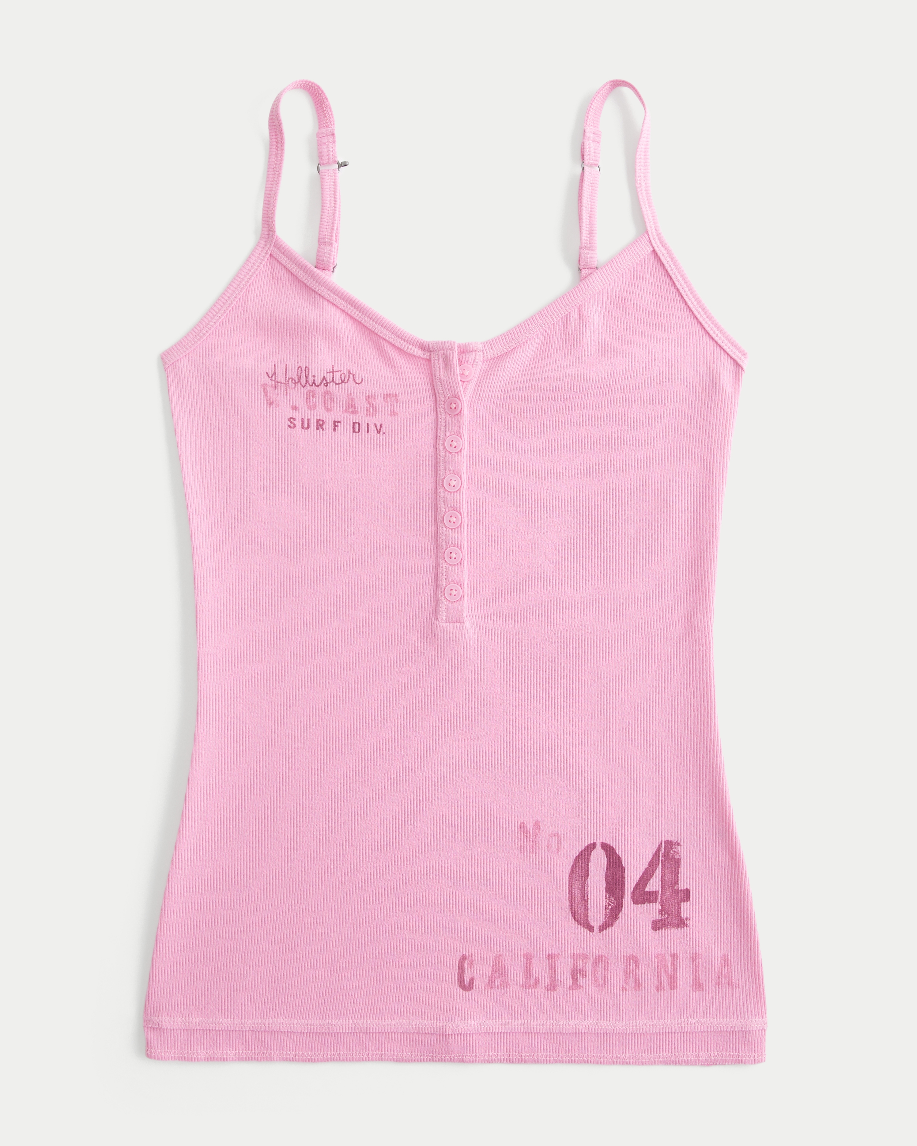 Surf Logo Graphic Henley Cami