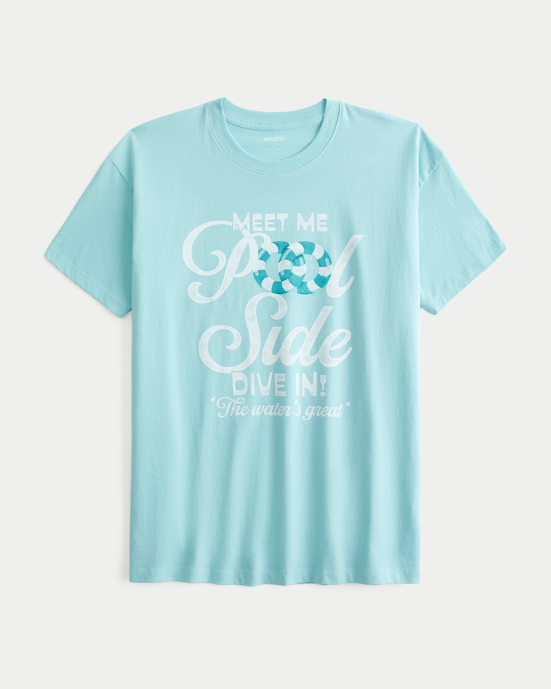 Women's Oversized Meet Me Poolside Graphic Tee | Women's Clearance