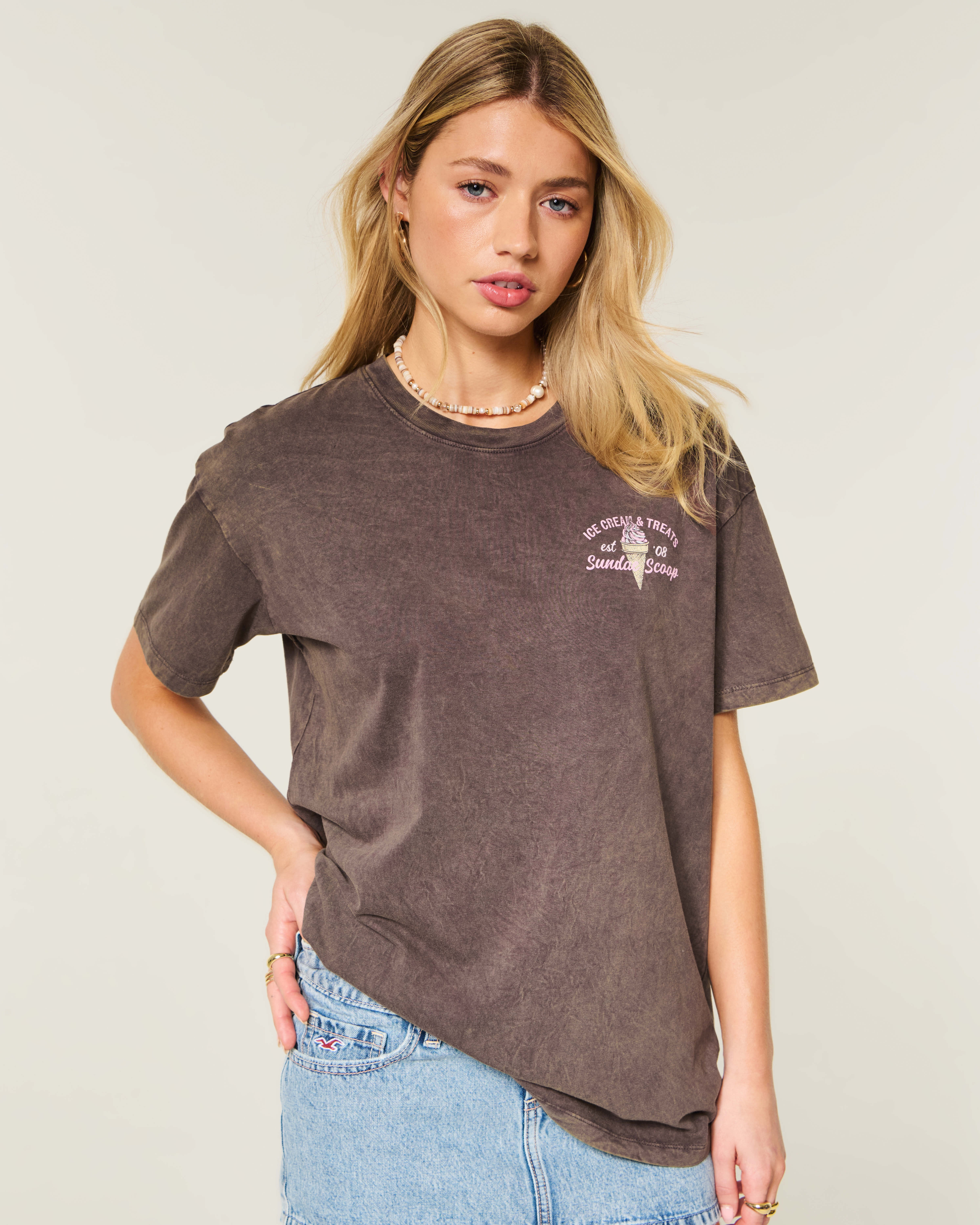 Oversized Sundae Scoop Graphic Tee