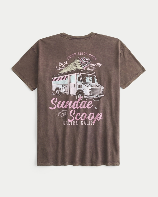 Women's Oversized Sundae Scoop Graphic Tee | Women's Tops
