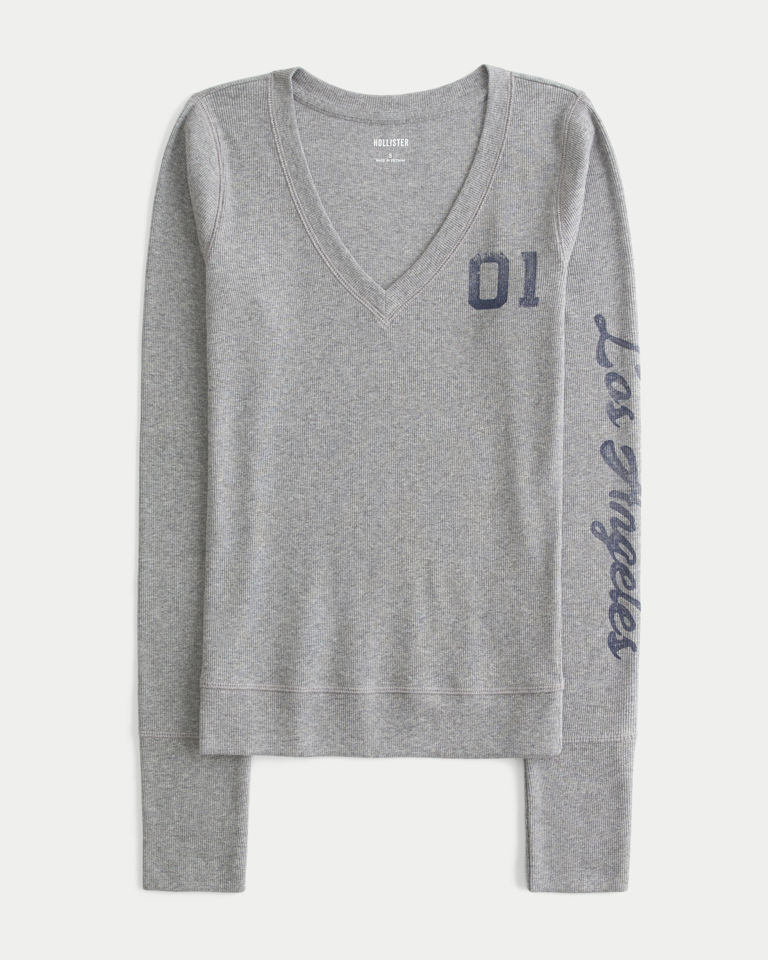 Long-Sleeve V-Neck Los Angeles Graphic Tee
