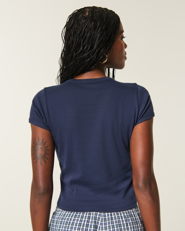 Women's Cotton Cherry Graphic Baby Tee | Women's Clearance