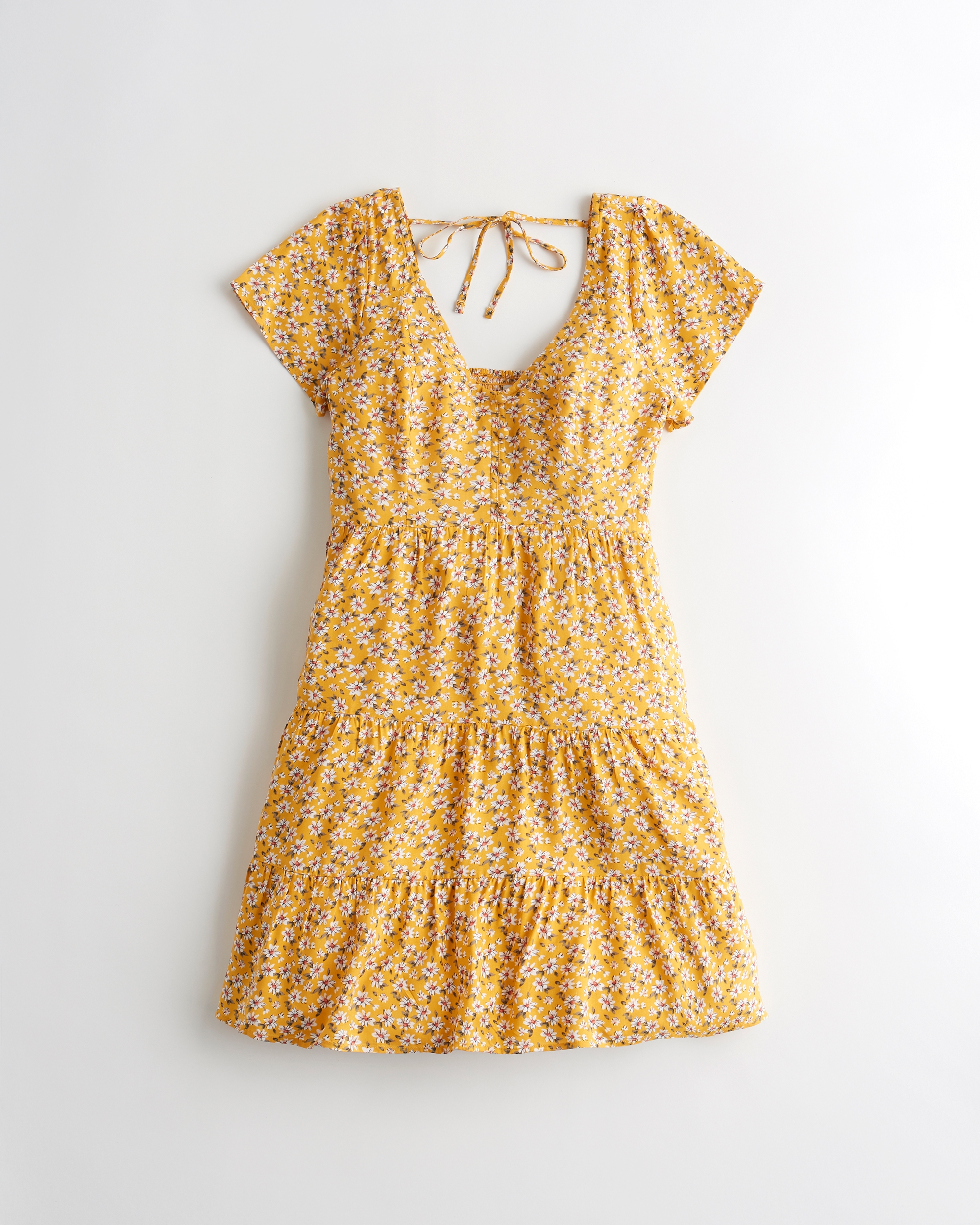 yellow hollister dress