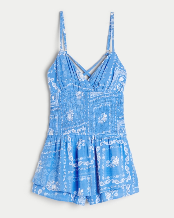 Hollister blue romper online