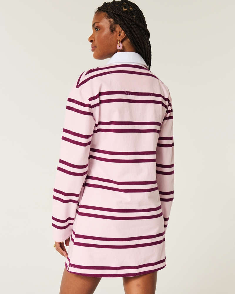 Long-Sleeve Rugby Mini Dress