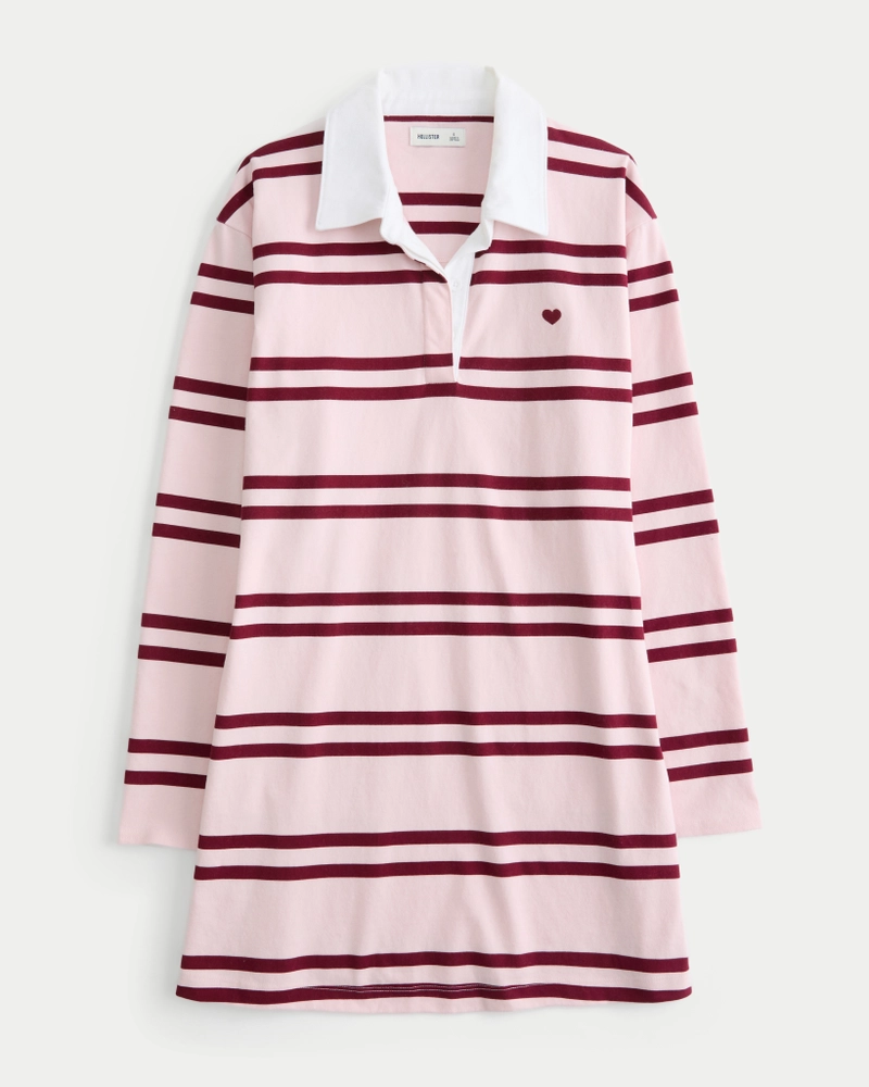 Long-Sleeve Rugby Mini Dress