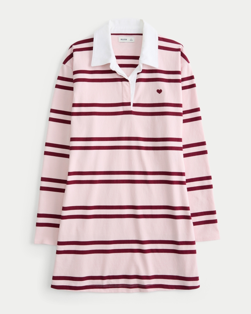 Long-Sleeve Rugby Mini Dress