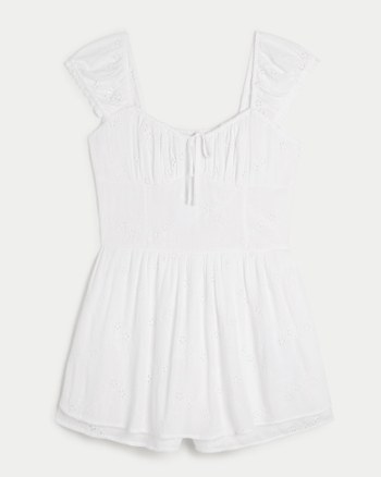 Women's Cap Sleeve DoubleTiered Romper Women's Clearance