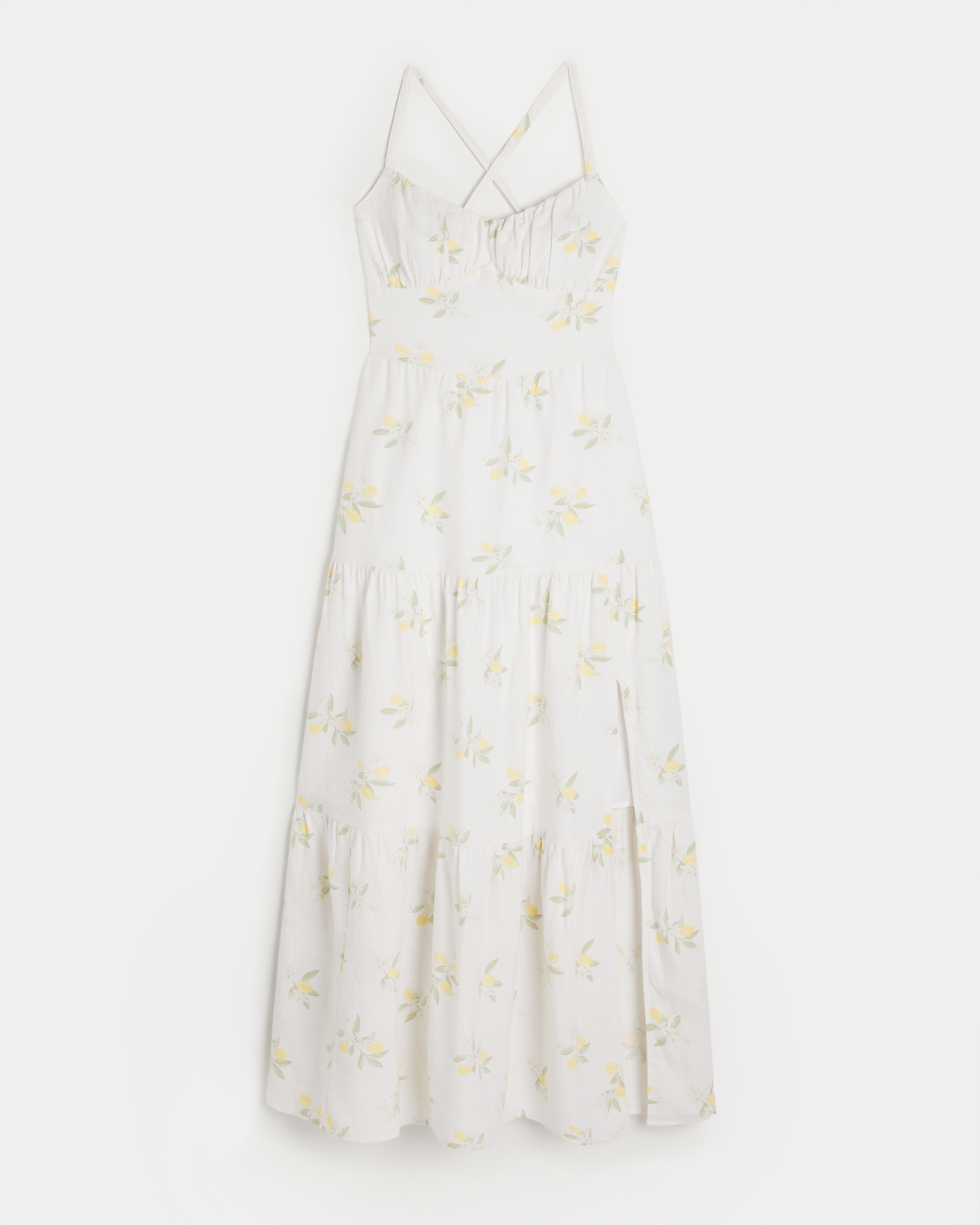 Linen-Blend Maxi Dress