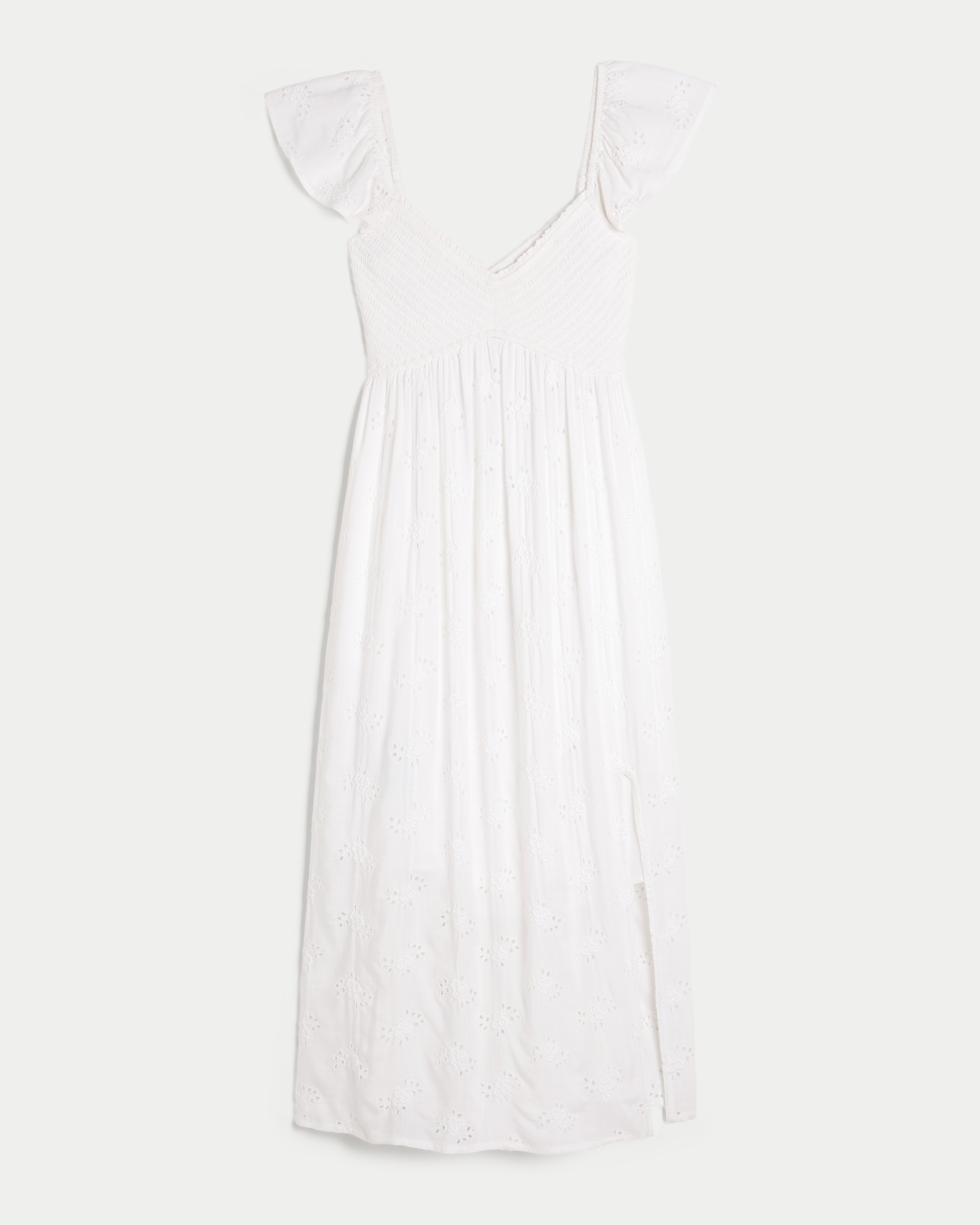 Smocked Babydoll Midi Dress