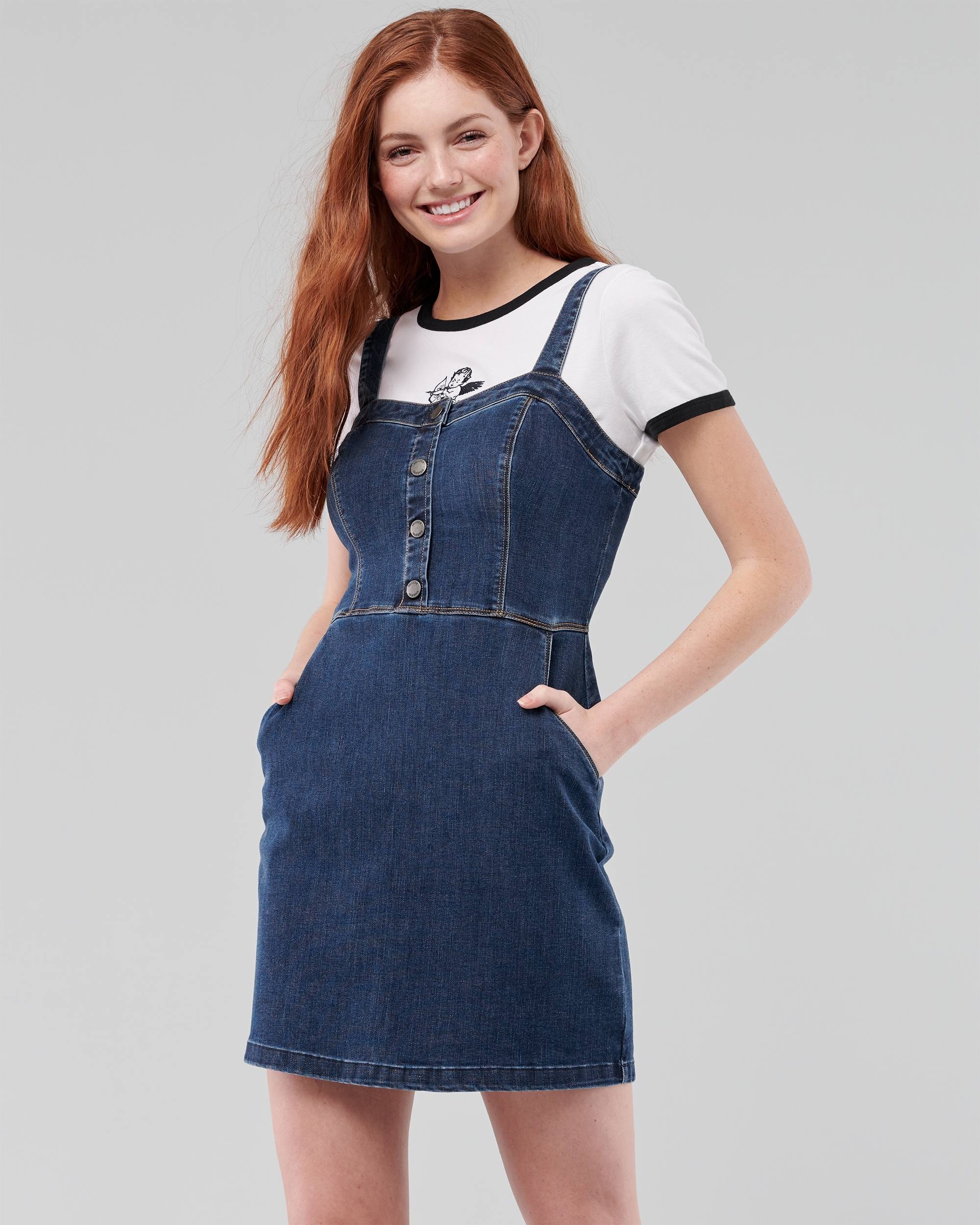 hollister jean dress