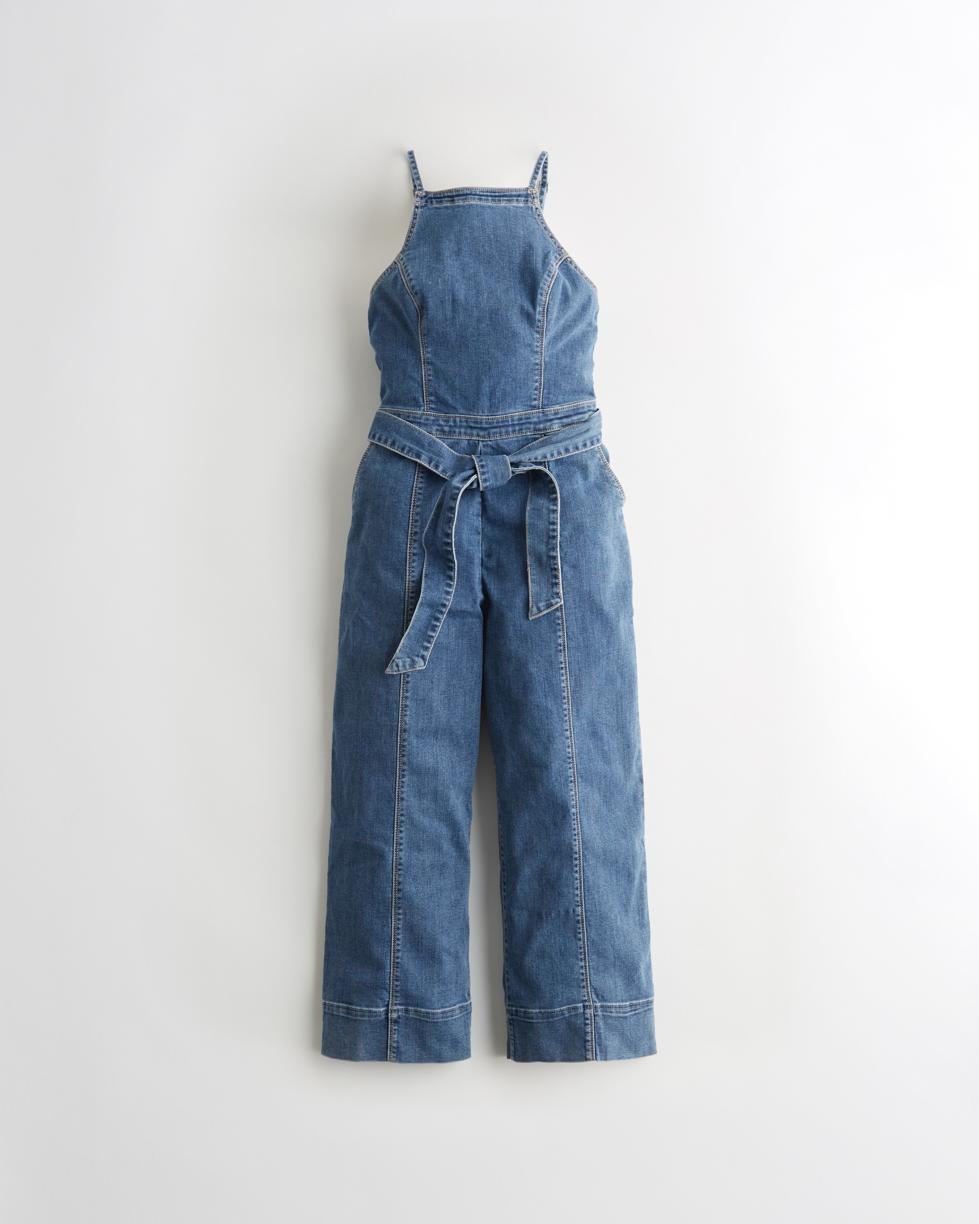 hollister denim jumpsuit